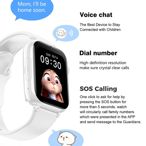 4G children's smart watch with 1.85-inch large screen, waterproof and location tracking